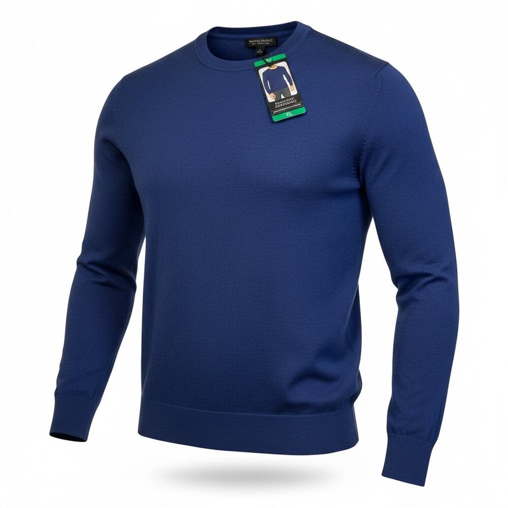 Banana Republic Men’s XL 100% Merino Wool Crewneck Sweater Blue NWT